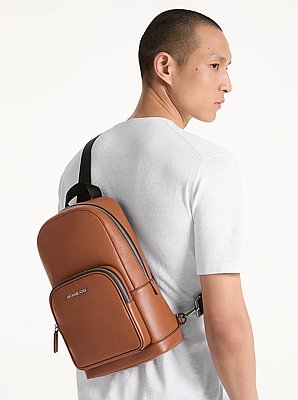 Mochila bandolera Cooper de cuero granulado
