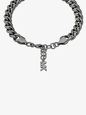 Precious Metal-Plated Brass Curb-Link Chain Bracelet