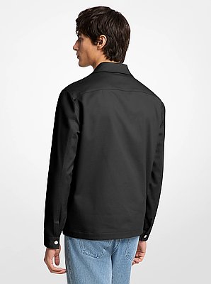 Stretch Cotton Shirt Jacket