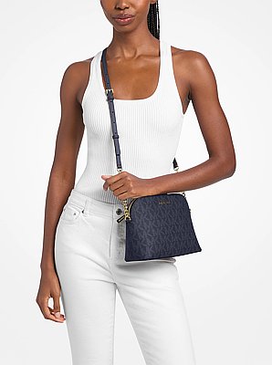 Cindy Signature Logo Dome Crossbody Bag