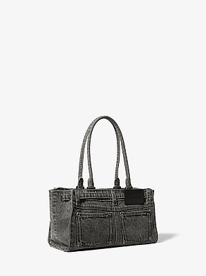 Hamilton Moderne Small Washed Denim Satchel