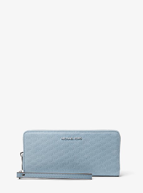 Jet Set Travel Large Logo Debossed Continental Wallet