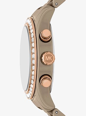 Lexington Pav&eacute; Nude-Tone Watch