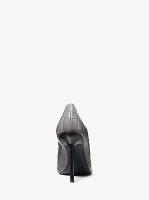 Winona Crocodile Embossed Leather Pump