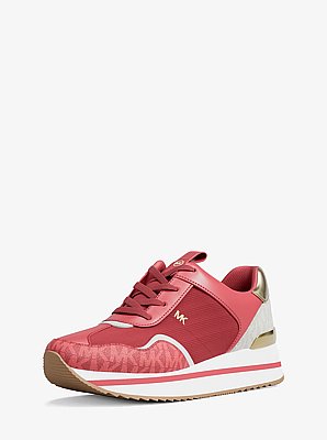 Raina Color-Block Mesh and Signature Logo Trainer