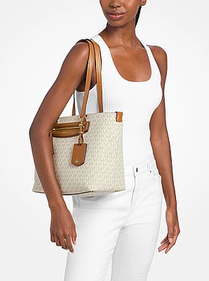 Jet Set Travel Medium Signature Logo Tote Bag