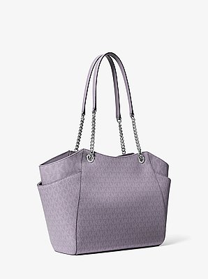 Jet Set Large Signature Logo Shoulder Bag