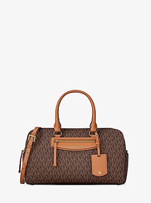 Jet Set Travel Medium Signature Logo Duffel Crossbody Bag