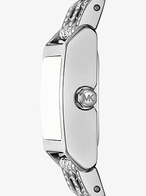 Micro Georgie Pav&eacute; Silver-Tone Watch