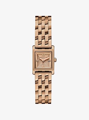 Micro Georgie Beige Gold-Tone Watch 