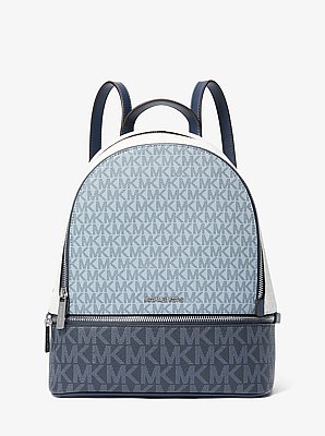 Sac &agrave; dos Rhea de taille moyenne &agrave; blocs de couleurs et &agrave; logo Signature