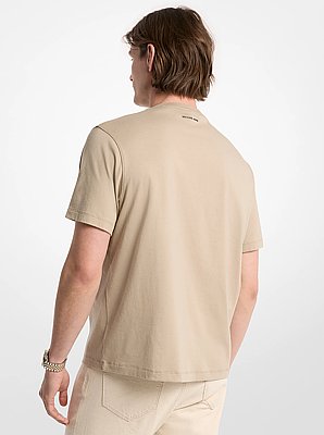 Camiseta de punto liso de algod&oacute;n con logotipo circular