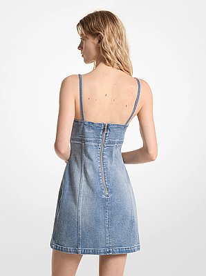 Minikleid aus Stretch-Denim