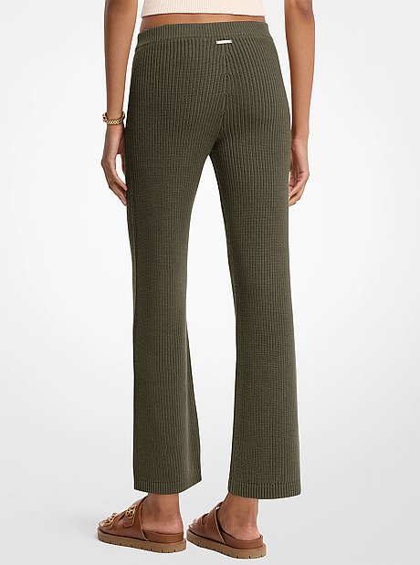 Relaxed-Fit Cotton Blend Pants