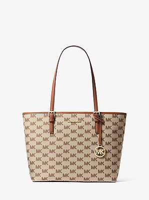 Jet Set Medium Logo Jacquard Tote Bag
