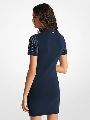 Mini-Polokleid mit Nieten