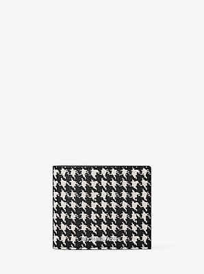 Billetera plegable Cooper con estampado de pata de gallo