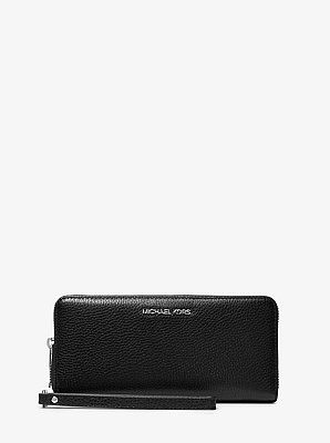 Large Pebbled Leather Continental Wallet