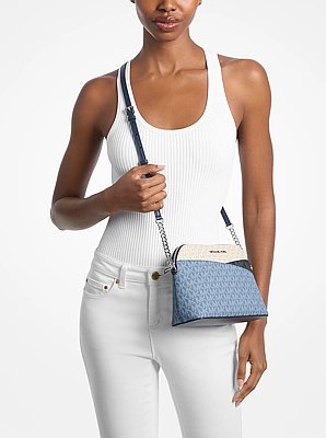 Bolso cruzado Jet Set Travel de bloques de color con logotipo de la marca