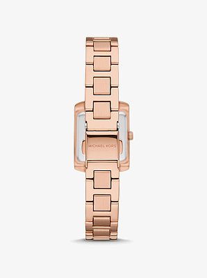 Mini Emery Pav&eacute; Rose Gold-Tone Watch and Bracelet Gift Set