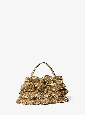 Mina Small Sequin Embellished Convertible Pochette