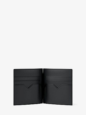 Edison Scratch-Resistant Leather Card Case with Money Clip