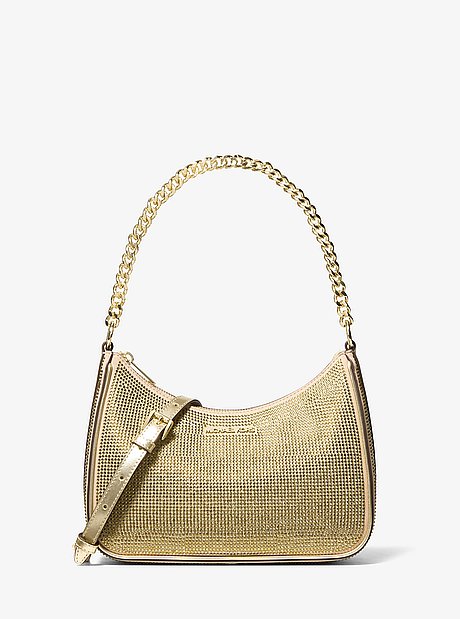 Jet Set Travel Large Sequined Metallic Convertible Crossbody Bag