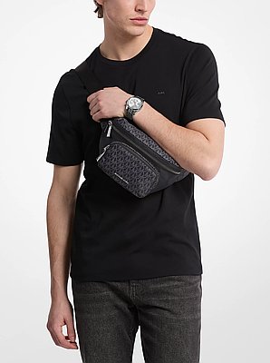 Tanner Signature Logo Print Nylon Utility Sling Pack