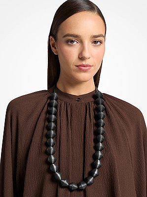 Leather Beads Necklace