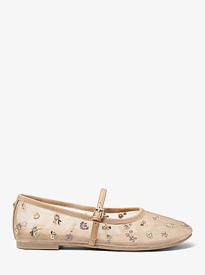 Phoebe Embellished Mesh Ballet Flat