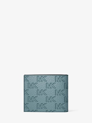 Hudson Logo Embossed Leather Billfold Wallet and Passcase