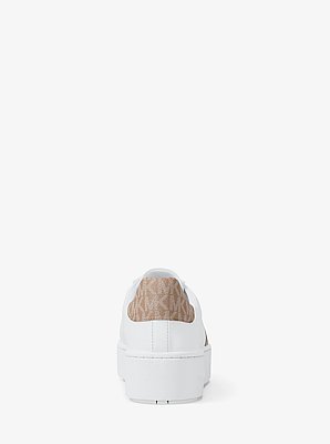 Poppy Metallic Stripe and Logo Trainer