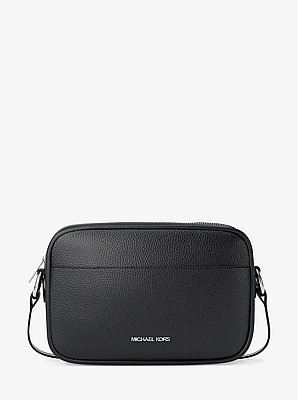 Jet Set Large Pebbled Leather Camera Crossbody Bag