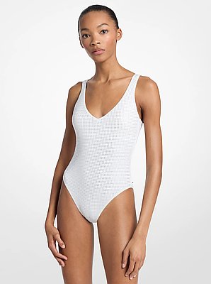Rhinestone-Embellished Swimsuit