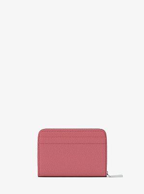 Jet Set Small Pebbled Leather Zip-Around Card Case