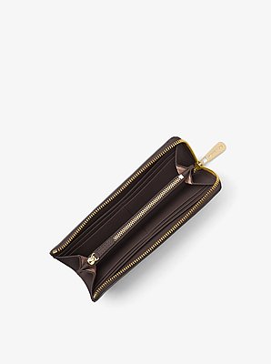 Billetera Jet Set Travel grande con cremallera y logotipo