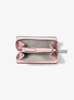 Jet Set Small Snake Embossed Leather Wallet