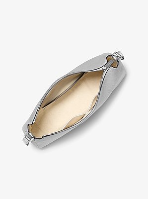 Borsa a spalla convertibile Nolita media in pelle martellata metallizzata