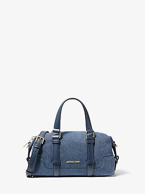 Bandolera Teddi extrapeque&ntilde;a holgada de denim lavado