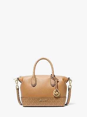 Hyde Small Pebbled and Signature Logo Satchel