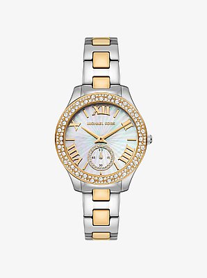 Liliane Pav&eacute; Two-Tone Watch