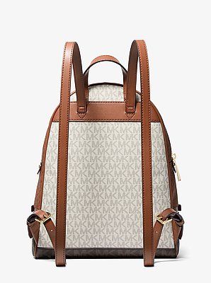 Mochila Rhea mediana con bloque de color y logotipo
