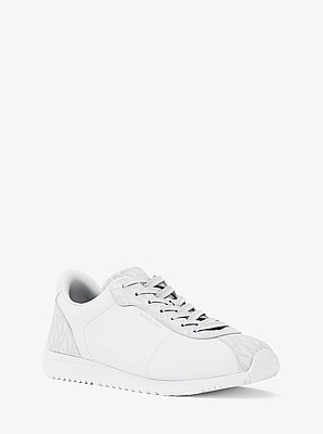 Sneaker Rhodes in pelle e twill cordonato