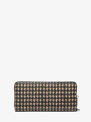Jet Set Travel Houndstooth Print Continental Wristlet