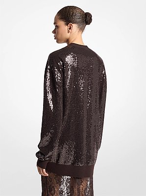 Sequined Cashmere Cardigan