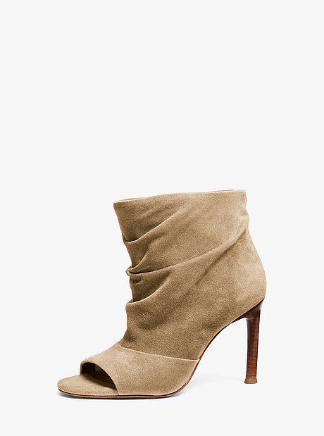 Raelynn Suede Open-Toe Ankle Boot