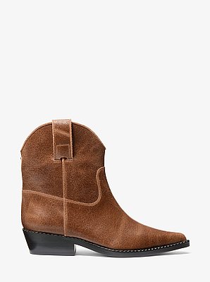 Noemie Distressed Leather Boot