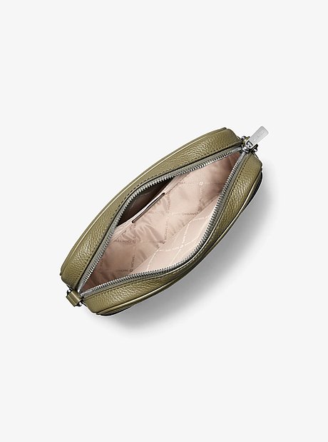 Jet Set Large Pebbled Leather Camera Crossbody Bag