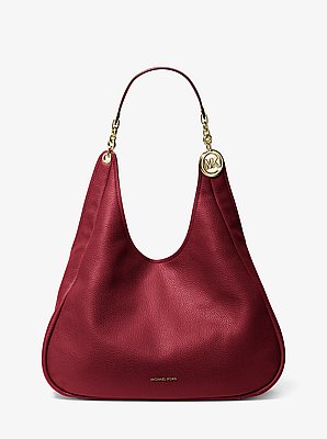 Borsa a spalla Ellie grande in pelle martellata
