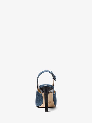 D&eacute;collet&eacute; Kasia slingback in denim